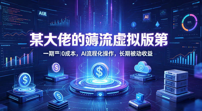 某大佬的薅流虚拟版第一期丨0成本，AI流程化操作，长期被动收益 - 觅资源