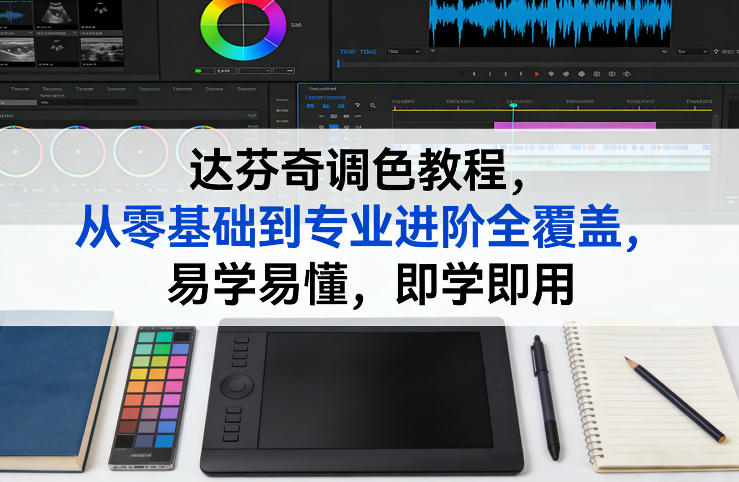 达芬奇调色教程，从零基础到专业进阶全覆盖，易学易懂，即学即用|中创学习社
