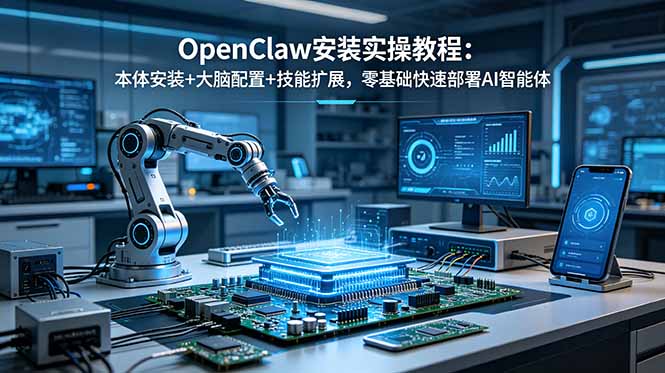 OpenClaw安装实操教程：本体安装+大脑配置+技能扩展，零基础快速部署AI智能体 - 觅资源