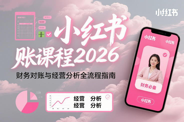小红书对账课程2026，财务对账与经营分析全流程指南|YX网创