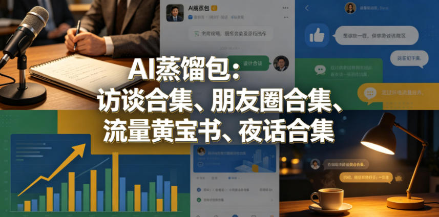 AI蒸馏包：访谈合集、朋友圈合集、流量黄宝书、夜话合集【文档】 - 觅资源