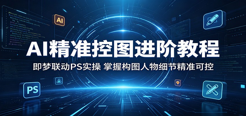 AI精准控图进阶教程：即梦联动PS实操，掌握构图人物细节精准可控 - 觅资源