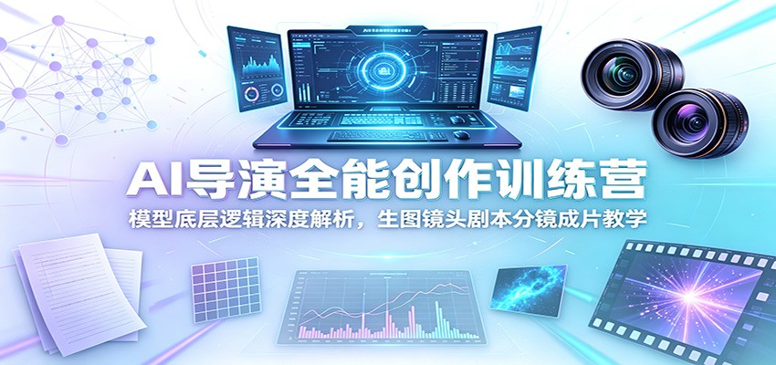 AI导演全能创作训练营：模型底层逻辑深度解析，生图镜头剧本分镜成片教学 - 觅资源