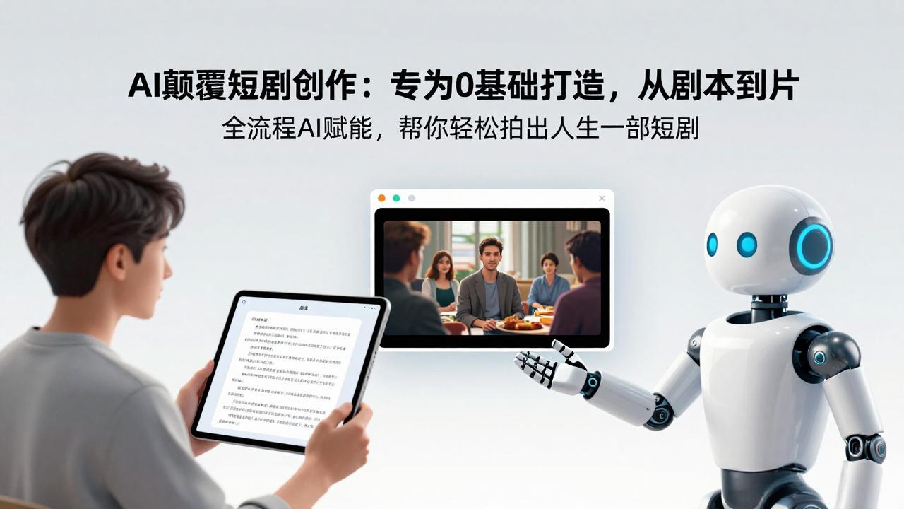 AI颠覆短剧创作：专为0基础打造，从剧本到成片全流程AI赋能，帮你轻松拍出人生第一部短剧 - 觅资源