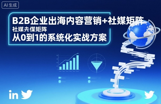 B2B企业出海内容营销+社媒矩阵，从0到1的系统化实战方案|YX网创