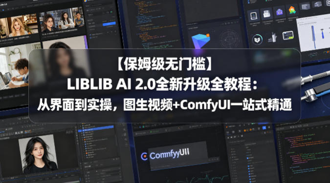 【保姆级无门槛】LIBLIB AI 2.0全新升级全教程：从界面到实操，图生视频+ComfyUI一站式精通 - 觅资源