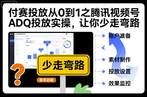 付赛投放从0到1之腾讯视频号ADQ投放实操，让你少走弯路|YX网创