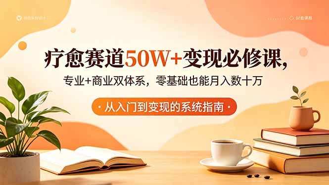 疗愈赛道50W+变现必修课，专业+商业双体系，零基础也能月入数十万 - 觅资源