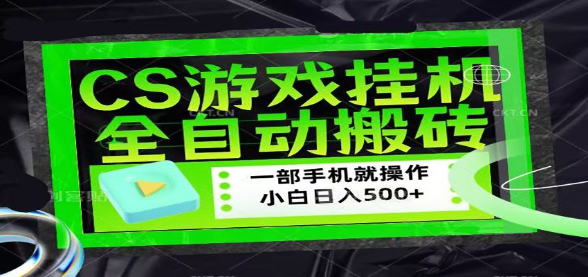 CSGO游戏挂机捡漏搬砖，超稳定的项目，带领1000+小白实现日入500+ - 觅资源